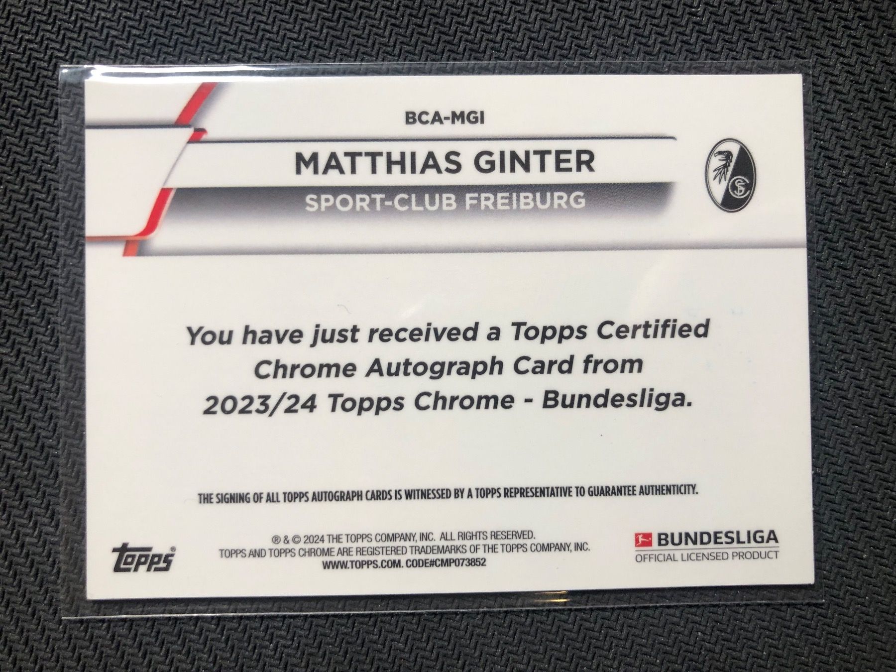 Topps Carte collezionabili: Topps Chrome Matthias Ginter Freiburg Autogramm – Usato da Wangenried venduto da Garagara 1