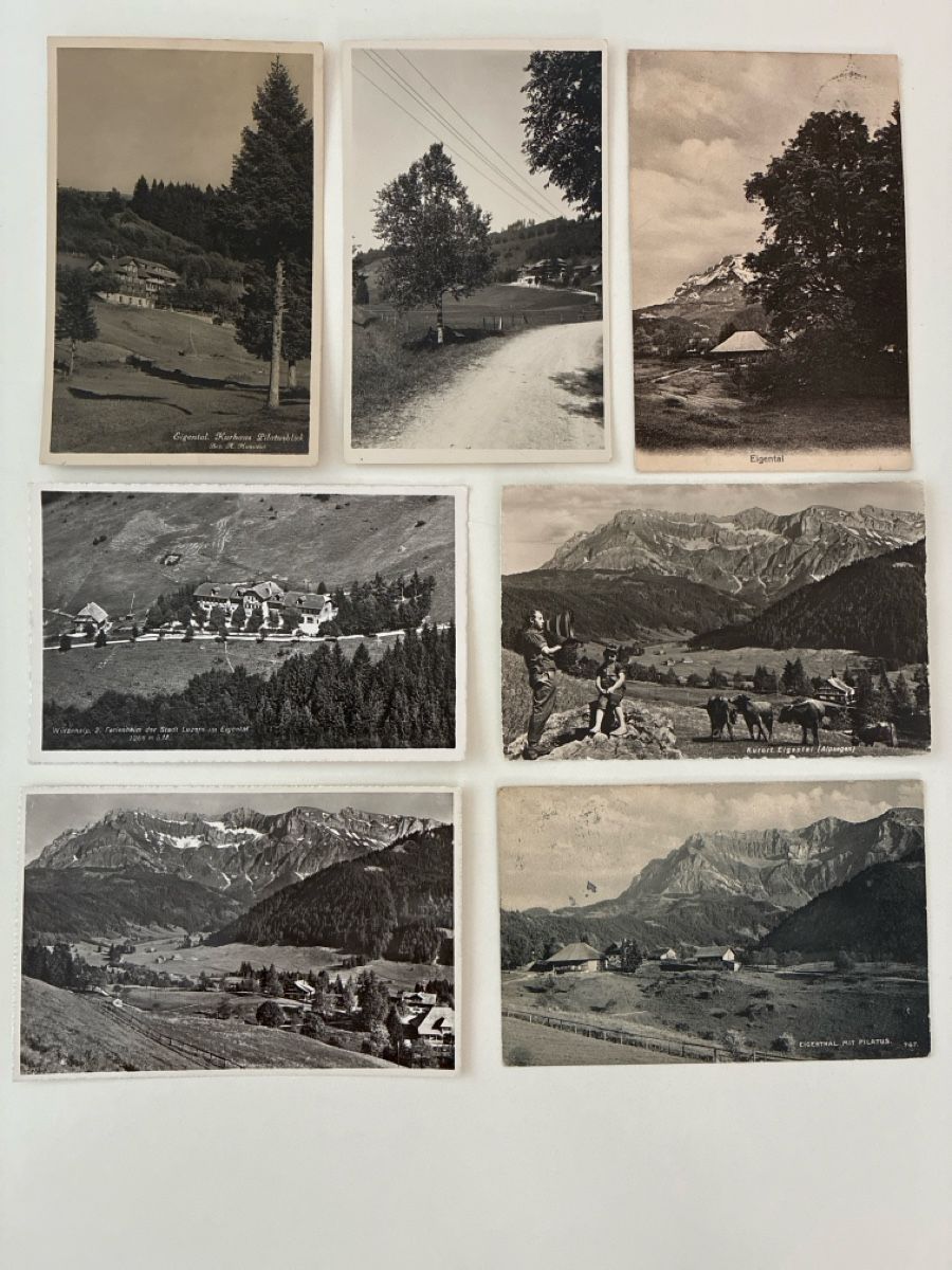Cartoline postali: 10 Ansichtskarten Schweiz vom Eigenthal LU – Usato da Oftringen venduto da Cla.vD.74