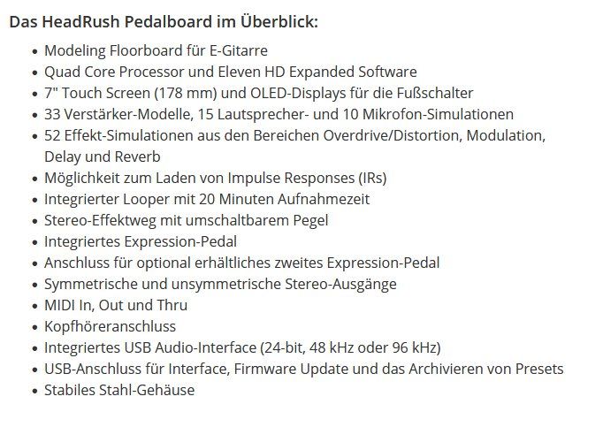 Strumenti musicali: Headrush Pedalboard Multi-Effects Guitar Processor Used – Nuovo (secondo la descrizione) da Elgg venduto da Semmerli 4
