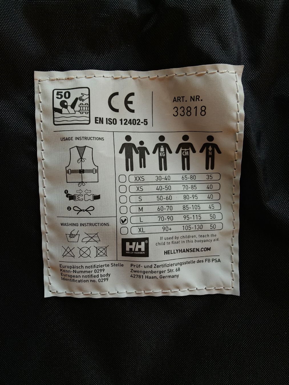 Helly Hansen Giubbotti di salvataggio: Schwimmweste Helly Hansen Grösse L, 70-90 KG – Usato da Solothurn venduto da SilvanD94 2