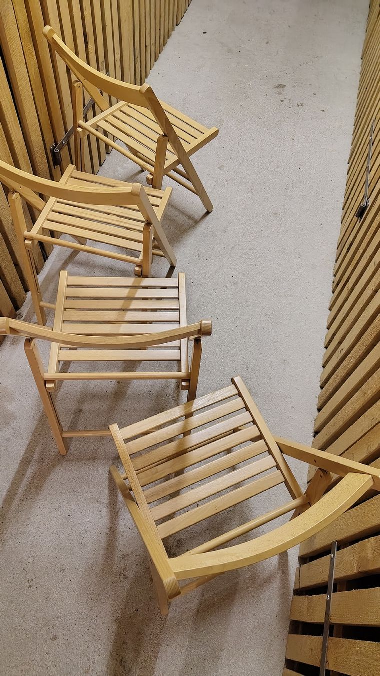 Ikea Tischset: 4 chaises pliables IKEA en bois de hêtre – Neu (gemäss Beschreibung) aus Petit-Lancy von Rolandex 1