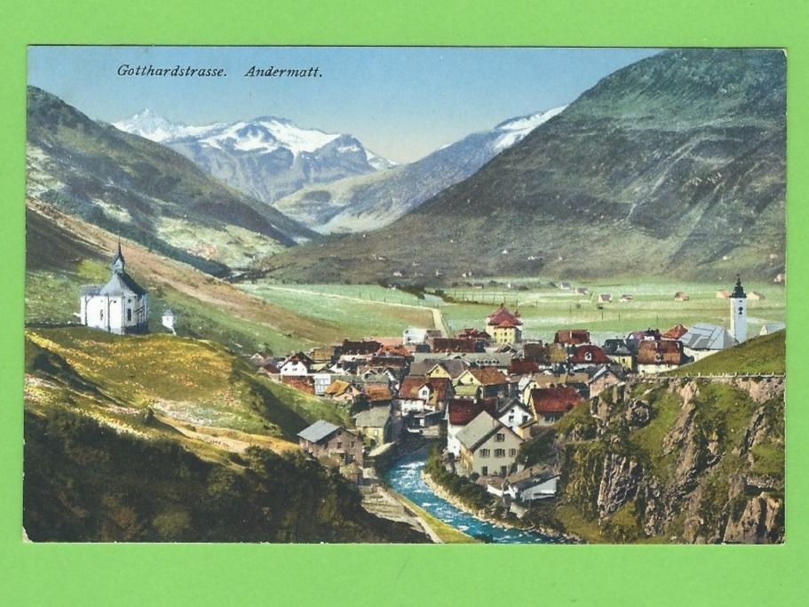 Ansichtskarten: Gotthardstrasse, Andermatt – Gebraucht aus Zürich von t24_de