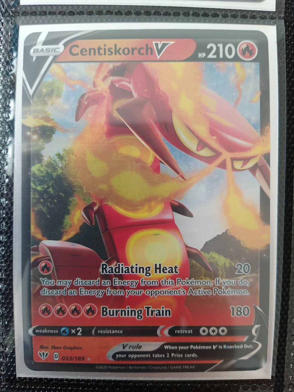 Pokémon Sammelbilder & Trading cards: Centiskorch V - Pokemon Englisch – Gebraucht aus Altstätten SG von GGsGameshop