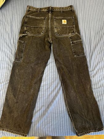 Carhartt 30x32 Single Knee Jeans Dark Denim