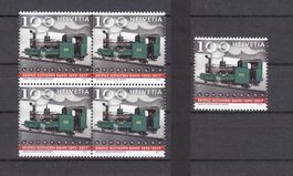 2017  Viererblock+Einzelmarke  Brienzrothorn   Postfrisch **