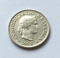 1902 5 Rappen Abart / Fehlprägung