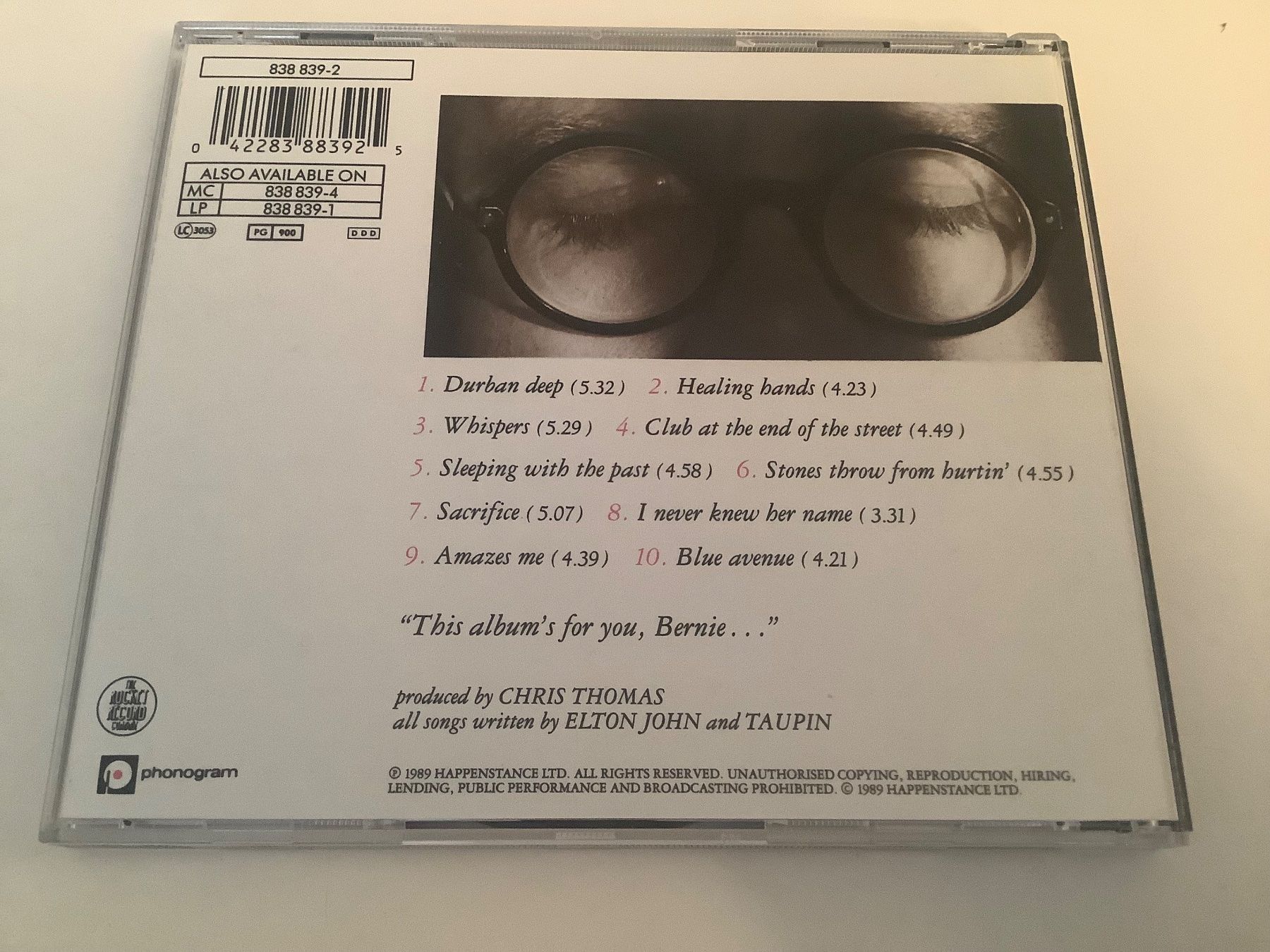 CD: Elton John / sleeping with the past. / 1989 – Usato da Dübendorf venduto da Troll_88 1