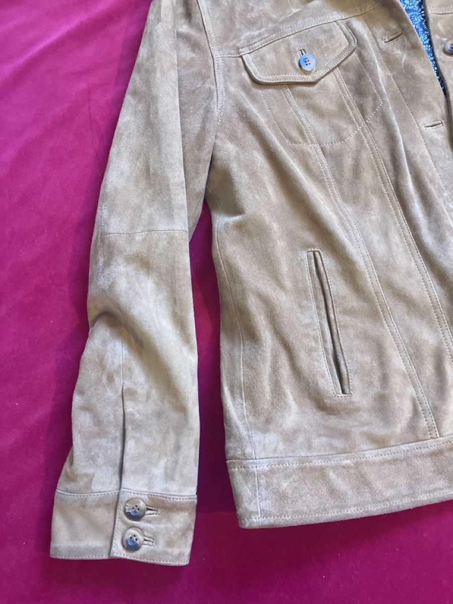 Giacche: Wildlederjacke Walbusch braun gemustertes Innenfutter – Usato da Muralto venduto da jac_hkz5 2