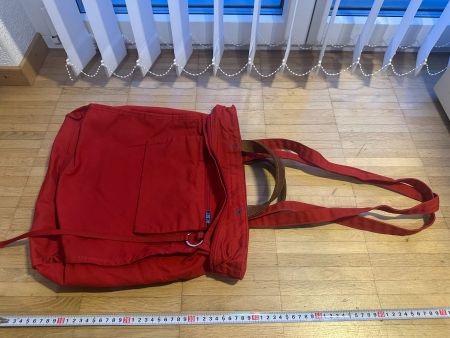 Damen Tasche / Rucksack rot Stoff
