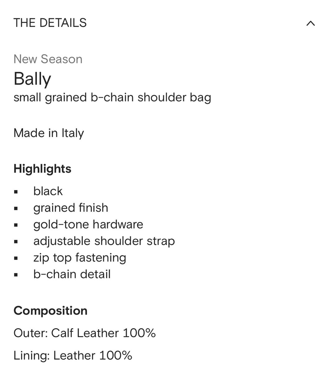 Bally Borse da donna: Bally small grained b-chain shoulder bag – Usato da Luzern venduto da rec_8srh 5