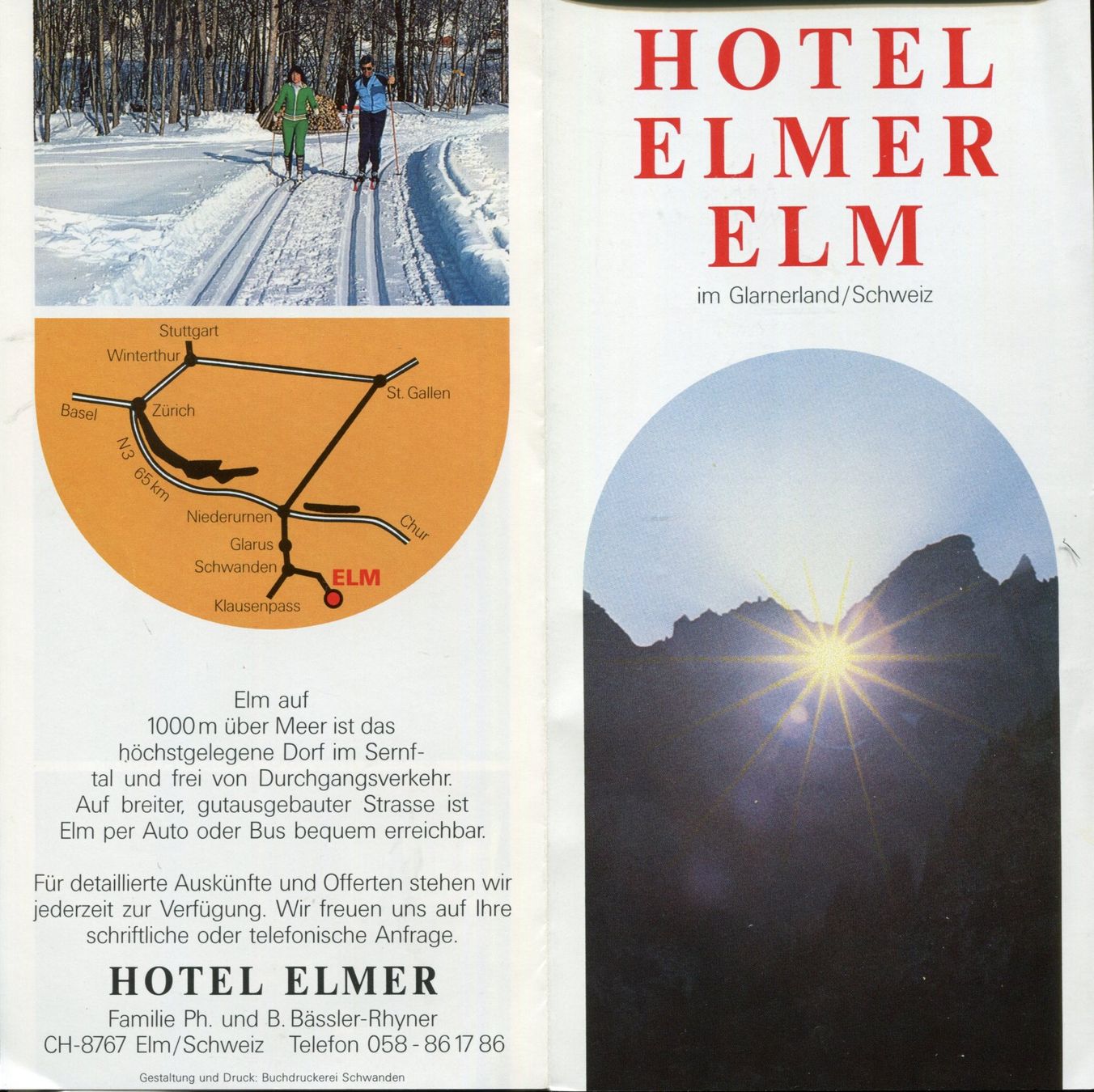 Documenti: Elm. Hotel Elmer, Faltprospekt – Usato da Aarau venduto da Elmaar41