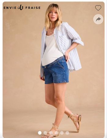 Umstandsjeansshort von Vertbaudet, blau, Grösse 38
