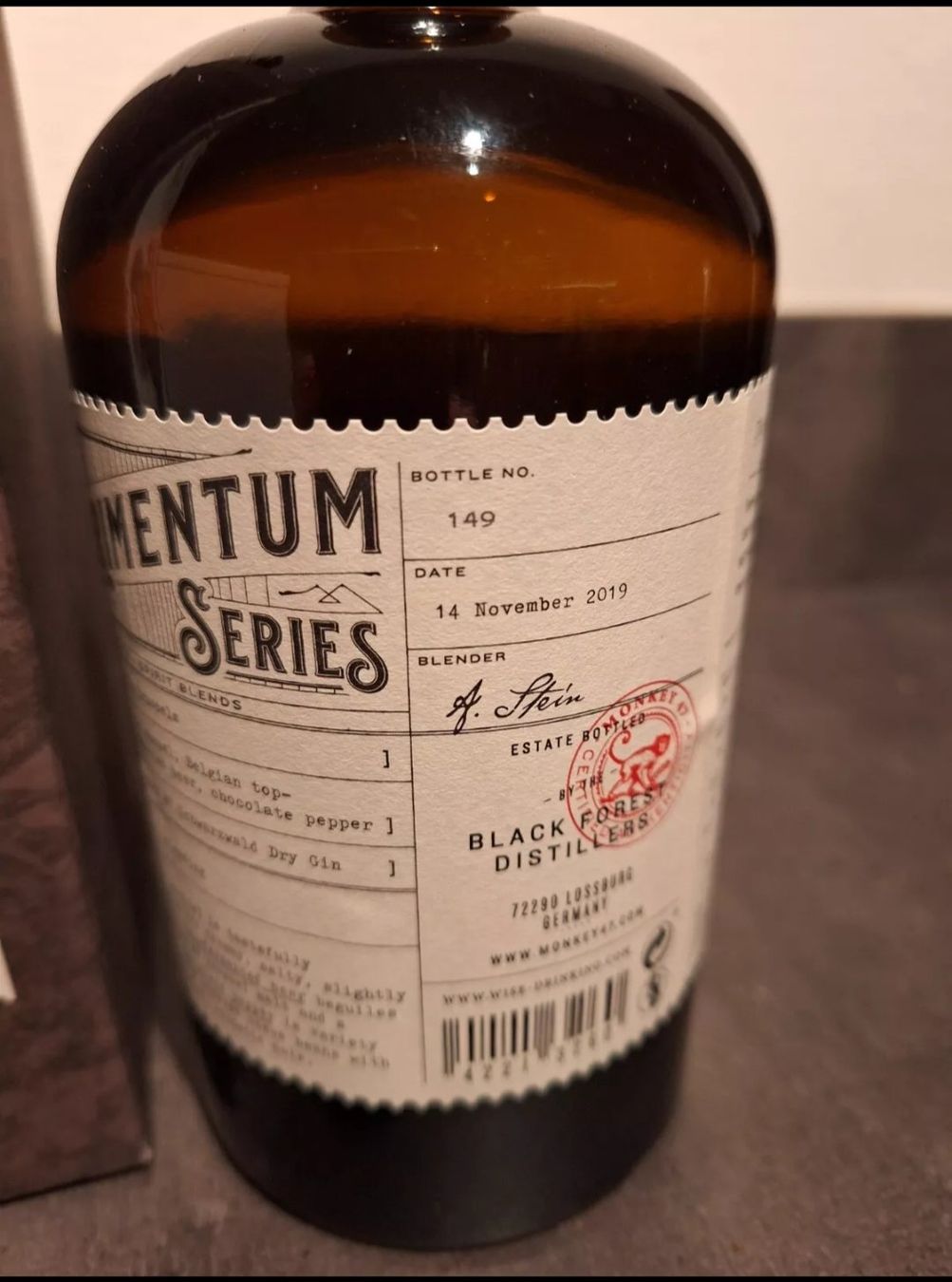 Monkey 47 Bevande alcoliche: Monkey 47 Gin Experimentum Series 2y02: Brussels #247/500 – Nuovo e nell'imballaggio originale da Bünzen venduto da hangloose74 3