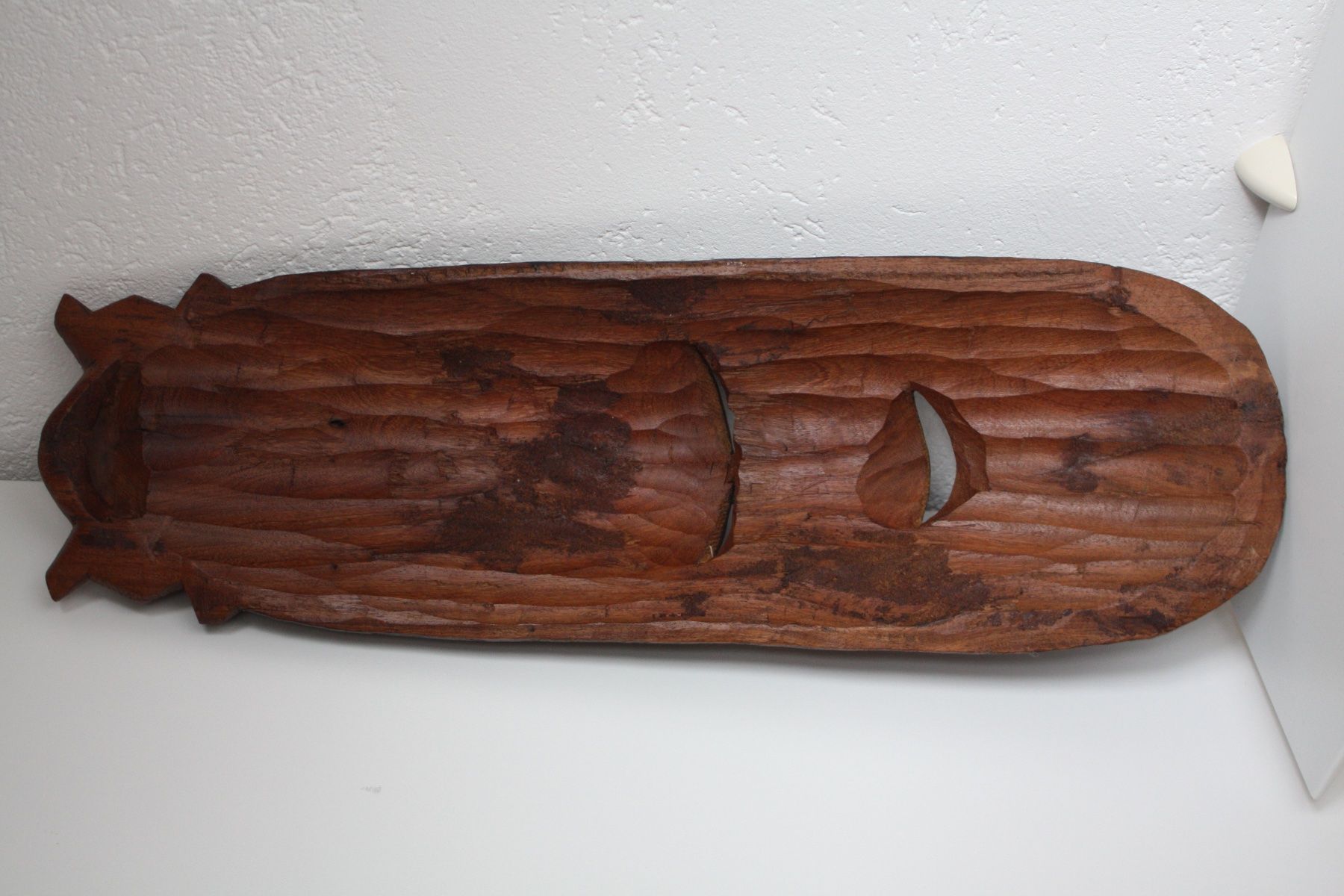 Internationale Kunst: Grosse afrikanische Holz Maske mit Bein Intarsien – Gebraucht aus Niederglatt ZH von maggie25 2