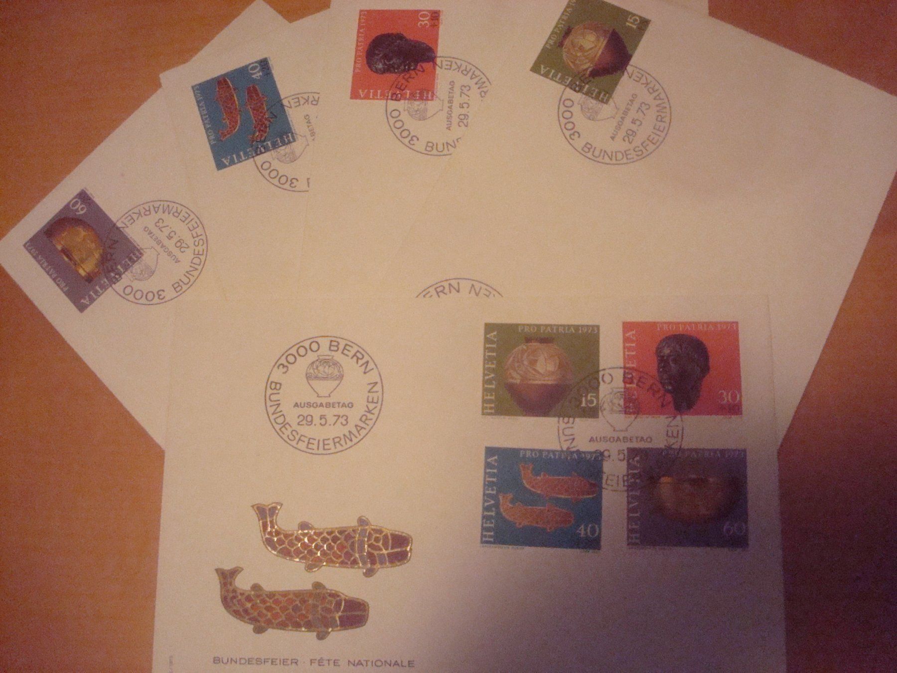 Alle Briefmarken: PP 1973 Serie einzeln u 4er‪‪ – Gebraucht aus Gordola von Polentaefung 1