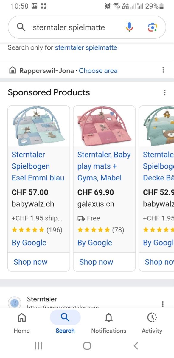 Sterntaler Tappeto da gioco: Sterntaler Spieldecke mit Spielbogen – Usato da Rapperswil SG venduto da clemi81 2