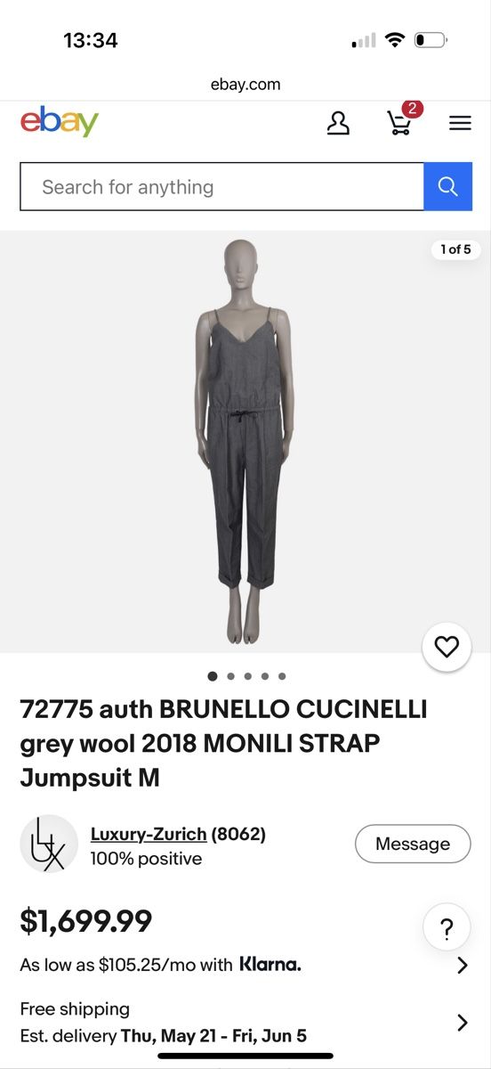 Brunello Cucinelli Tute: Brunello Cucinelli jumpsuit S – Usato da Barna venduto da orbuyorcry 6