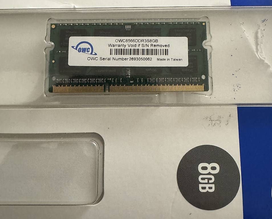 OWC Memoria / RAM: OWC 8 GB DDR3 1066 SO-DIMM – Usato da Volketswil venduto da IT-Mac