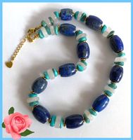 KETTE STEINKETTE EDELSTEINKETTE LAPISLAZULI LAPIS LAZULI
