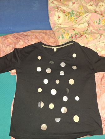 T-shirt Esprit noir à pois taille S/M bon état
