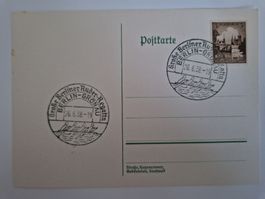 Deutsches Reich Postkarte Briefmarke 1938