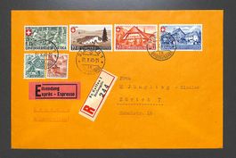 1945 Satzbrief Pro Patria Eilsendung Einschreiben ST. GALLEN