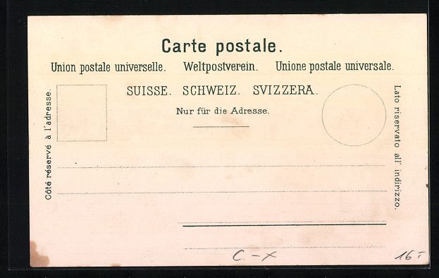 Ansichtskarten: Litho Herisau, Trachtenträgerin beim St – Gebraucht aus Berlin von bartko-reher 1