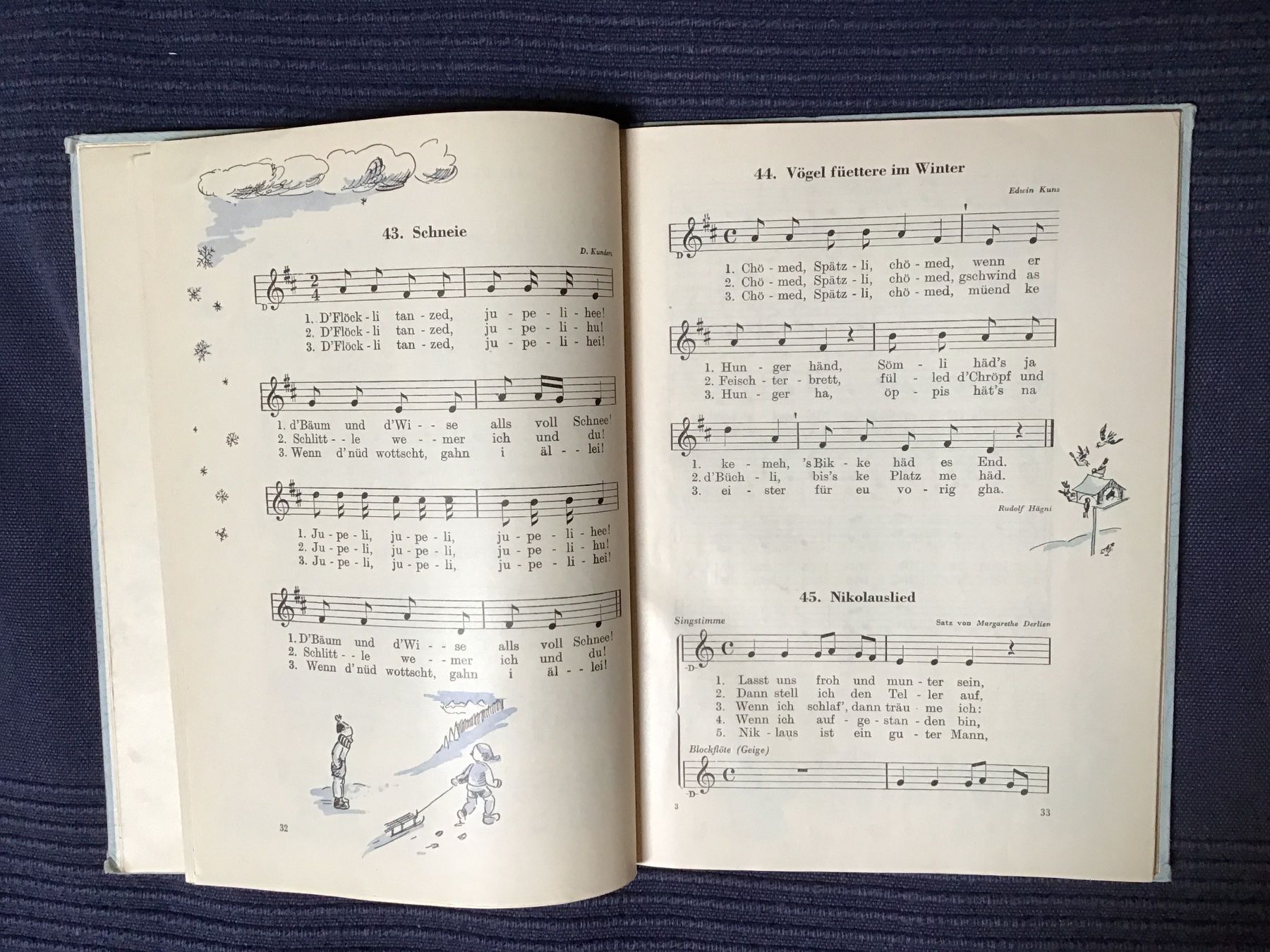 Bücher: Schweizer Singbuch Unterstufe 1954 gebraucht – Gebraucht aus Rüti ZH von Wernika1 2