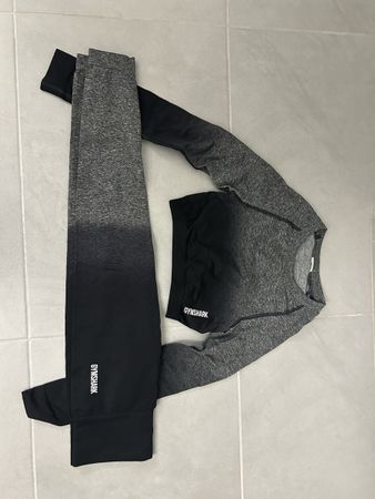 Gymshark Set schwarz/grau Grösse XS (neuwertig)
