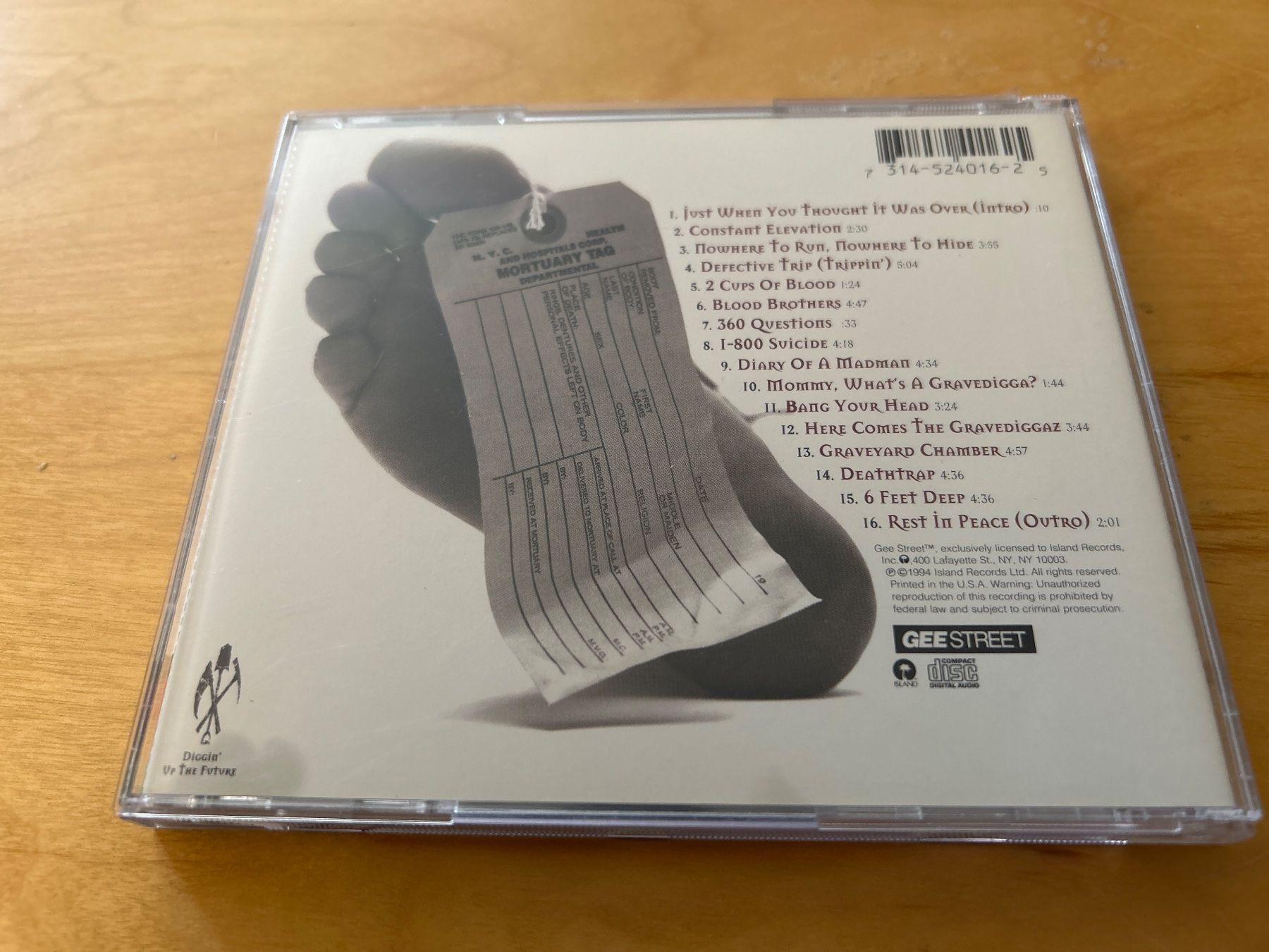 CDs: Gravediggaz - 6 Feet Deep CD – Gebraucht aus Thalwil von eng_yys6 3