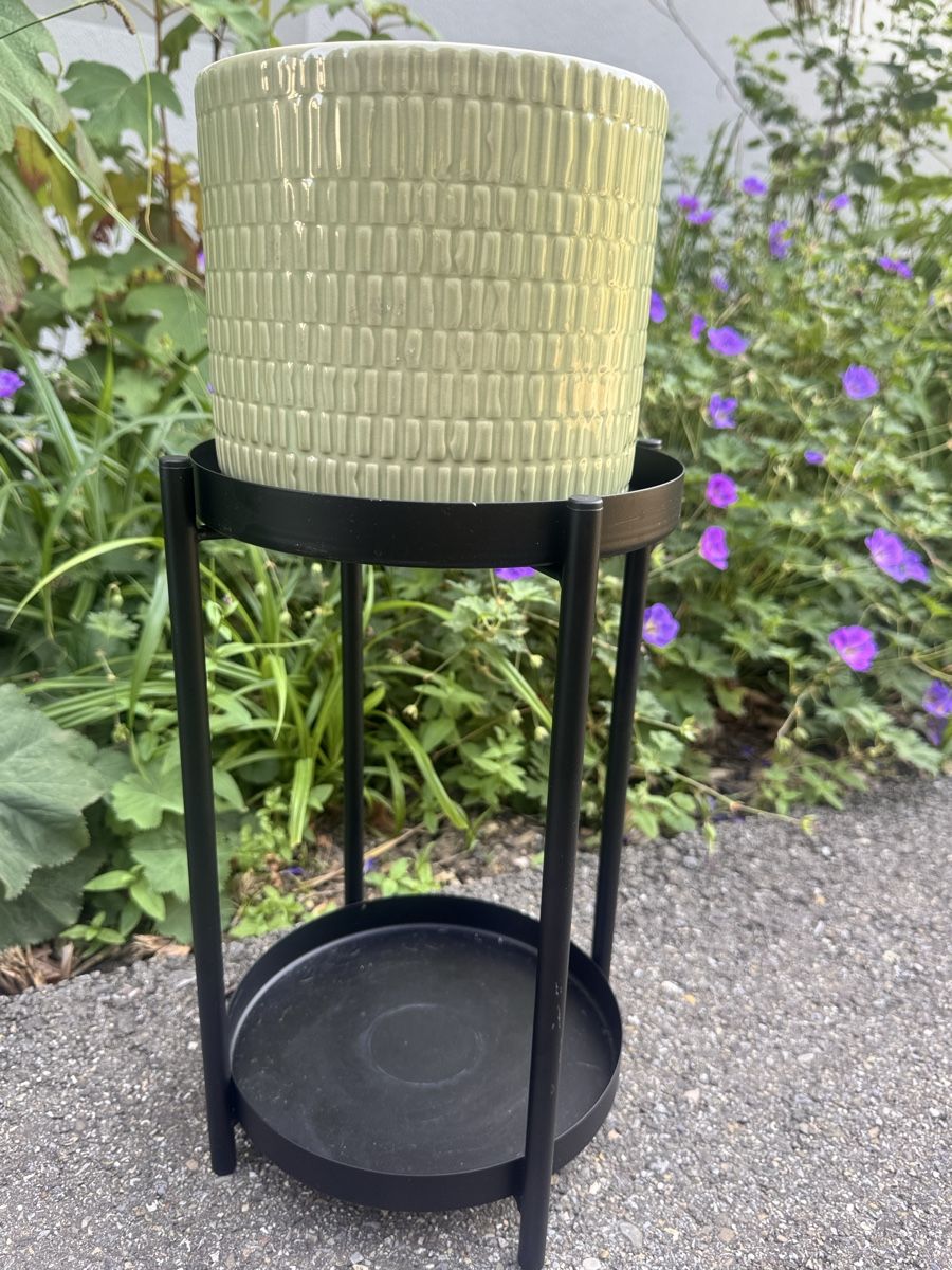 Ikea Blumentöpfe: Blumentopf Keramik hellgrün gemustert – Gebraucht aus Gibswil von Engelsgleich 6