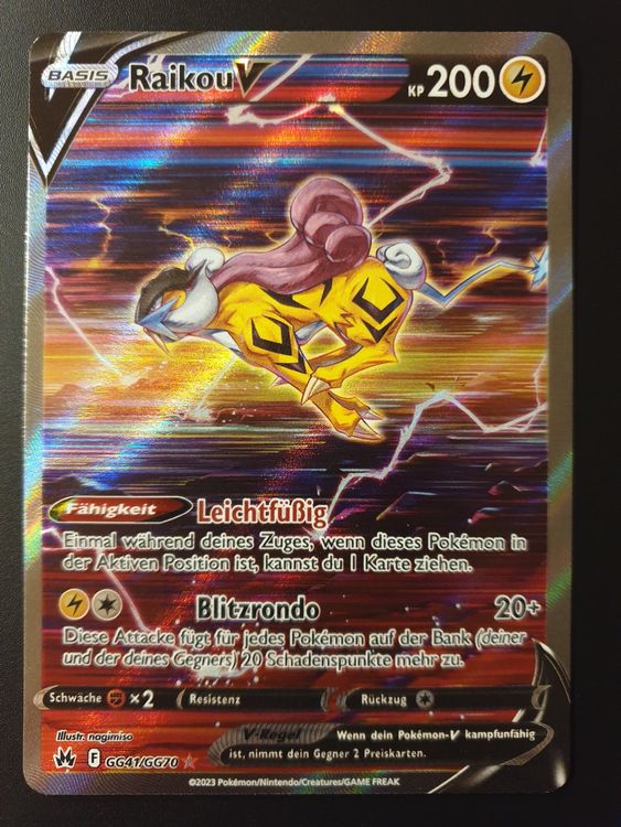 🔥Pokemon Raikou V Alternative Art GG41/GG70 NM * Fr. 1.🔥 Kaufen auf