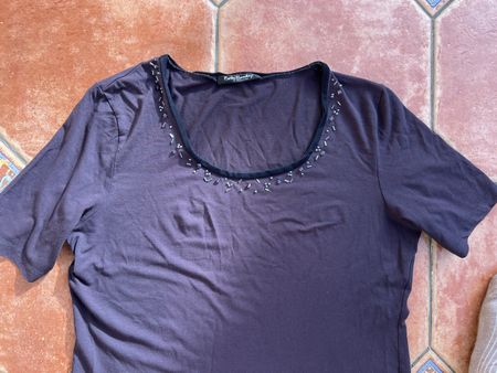 Betty Barclay Shirt - lila schwarz 44
