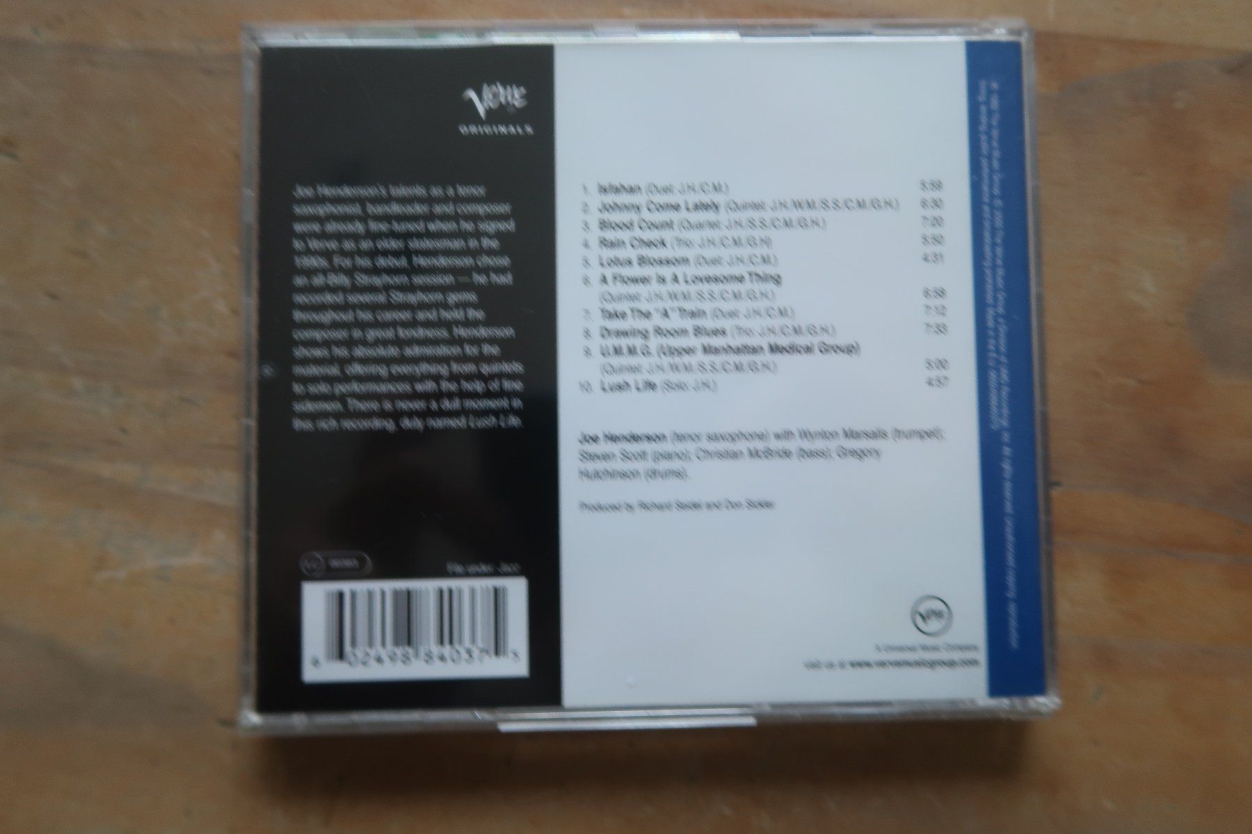 CD: JOE HENDERSON - LUSH LIFE - CD – Usato da Basel venduto da Patiscat 1