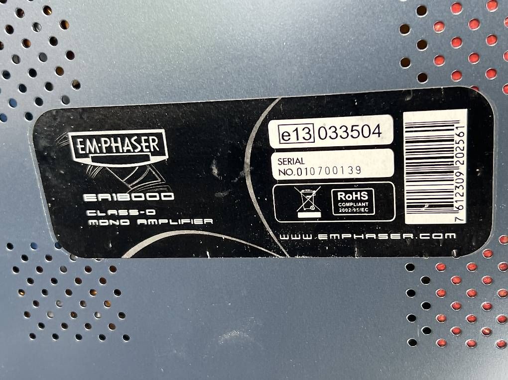 Amplificatori: Emphaser Verstärker EA1800D 2000W – Usato da Männedorf venduto da Dirk_Diggler_ 3