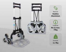 Treppensackkarre Sackkarre Treppensteiger Alu klappbar 70 kg