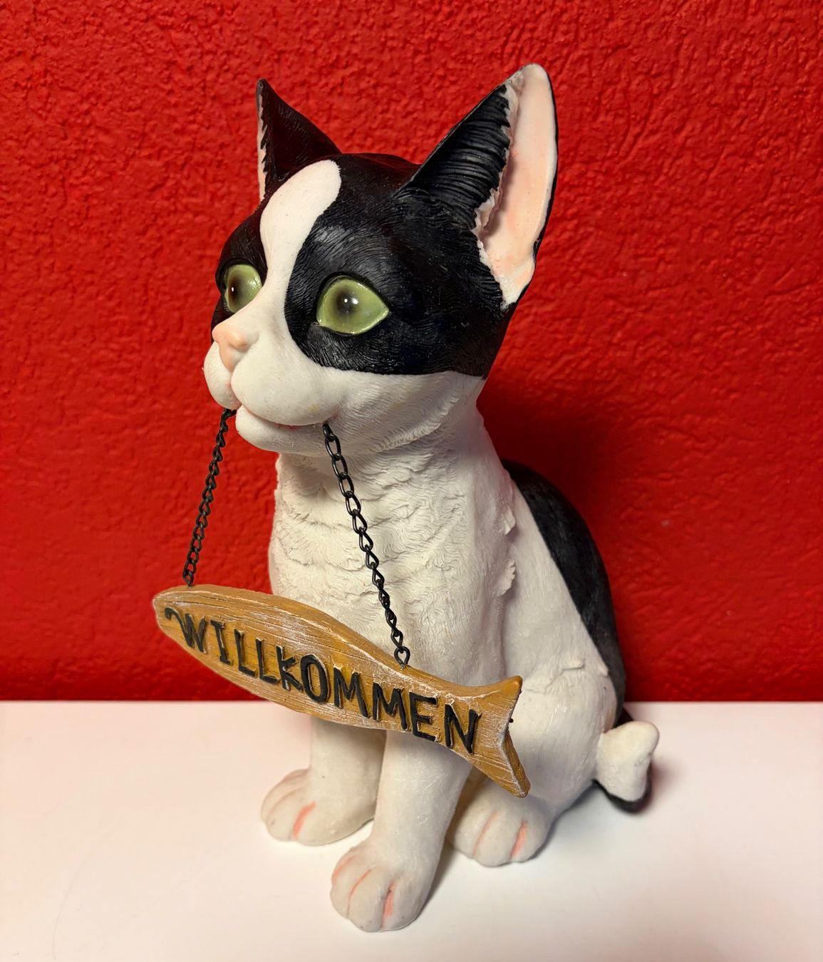Figuren: Willkommen! Deko-Katze fürs Haus – Neu und originalverpackt aus Zäziwil von Emlea 7