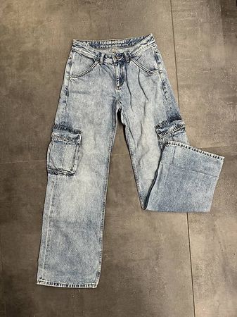 Jeans cargo low waist