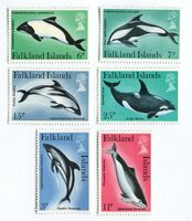Briefmarken "Delfine & Wale". Falklandinseln
