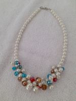 Farbenfroh, Modeschmuck Kunst Perlenkette Vintage