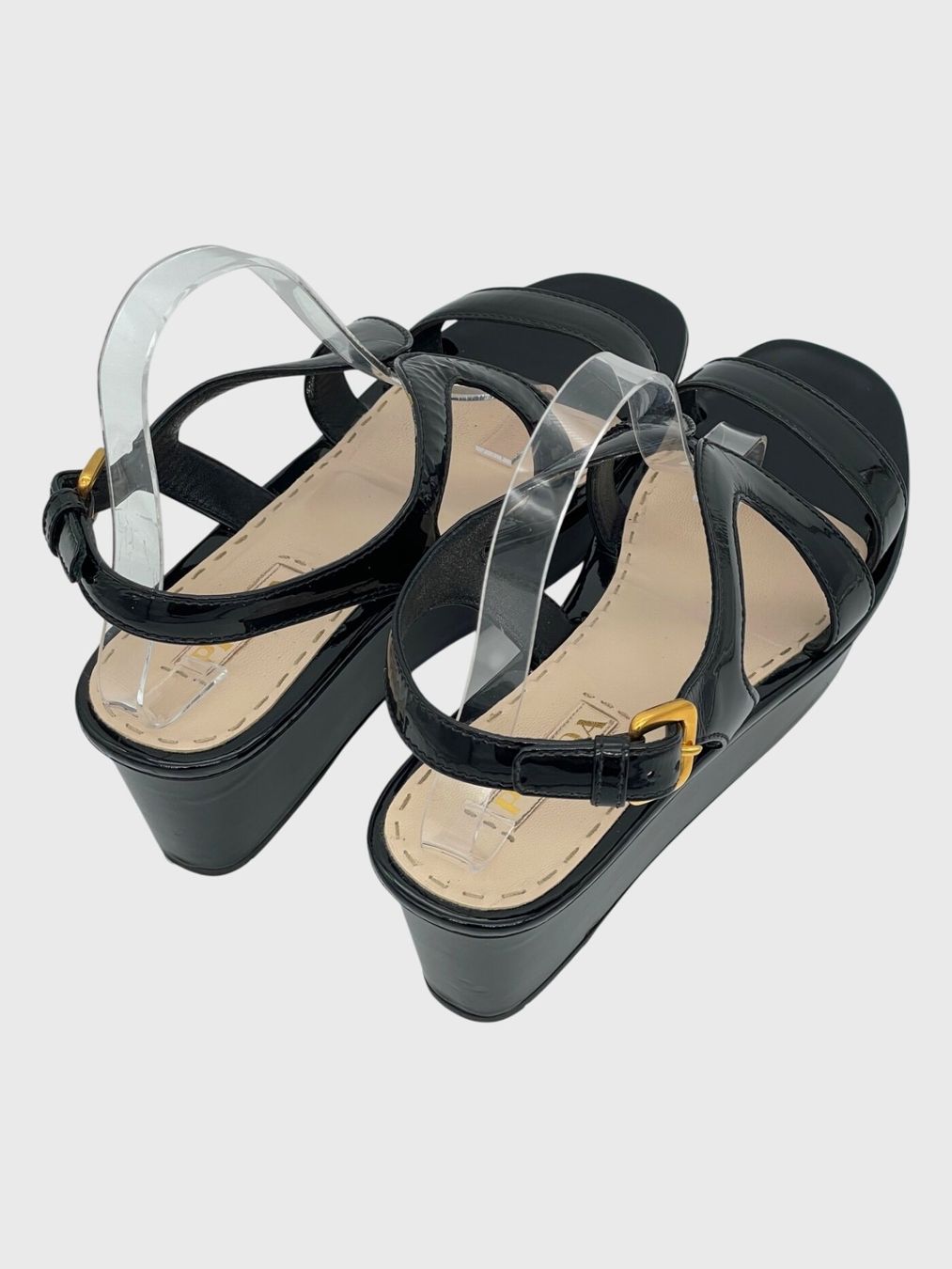 Prada Scarpe da donna: Prada Wedge Heels Sandale mit Absatz EU 41 Schwarz – Usato da Zürich venduto da shoe_shop 3