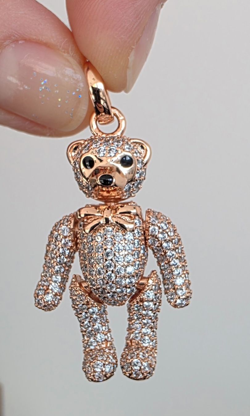 Anhänger: Bär Rosegold/Silber 925 – Neu (gemäss Beschreibung) aus Madetswil von triforuz