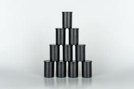 Leere Filmdosen 10 Stück (schwarz)