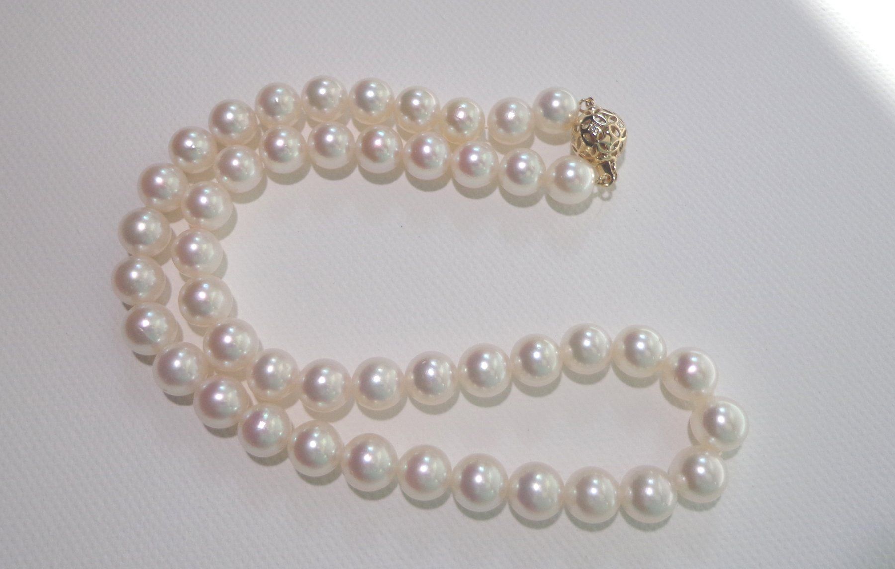 Catenine: Grosse Akoya Perlen Kette  Collier 14KGG – Nuovo (secondo la descrizione) da Steinen venduto da Kleine_sonne 1