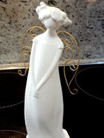 Engel Figur, Porzellan, weiss, Deko