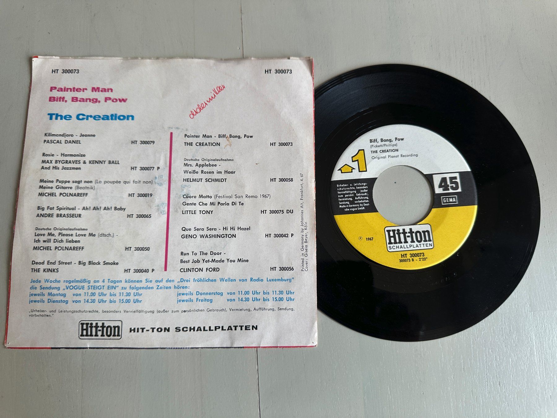 Schallplatten: CREATION tolle original Single Painter man Kult Hit Top – Gebraucht aus Basel von Partridge 1