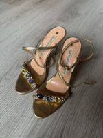 Gianmarco Lorenzi Sandalen, Gold, Gr. 38, Sommer