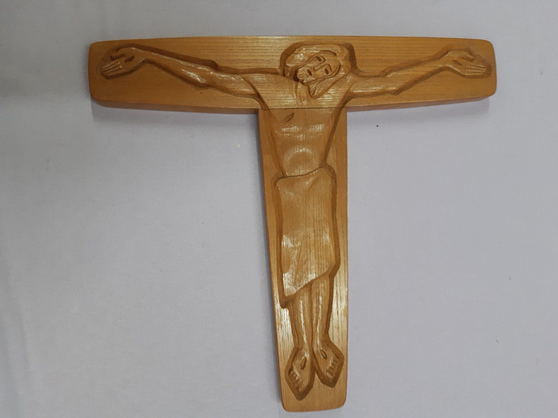Statuette: JESUS Kreuz holz schlicht und einfach – Usato da sursee venduto da pasuro 1