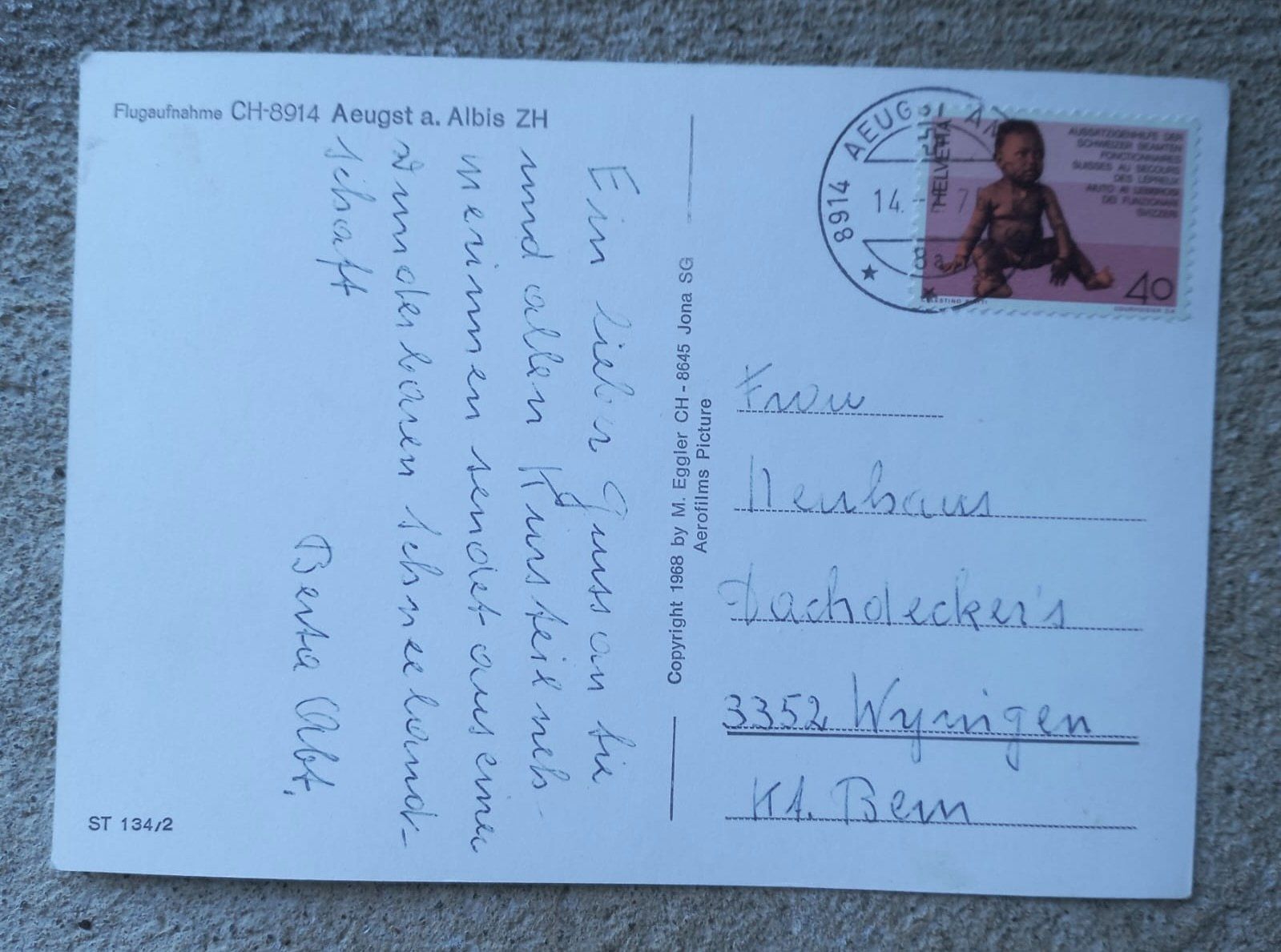 Cartoline postali: AK Aeugst am Albis – Usato da Burgdorf venduto da glasrabe01 1