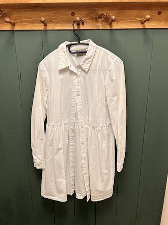 Bluse weiss lang Grösse 36